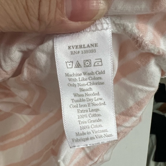 Everlane Pink Striped Tee - Picture 2 of 4